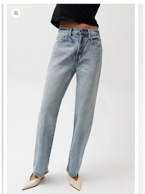 Pistola Cassie Light Wash High Rise Straight-Leg Jeans